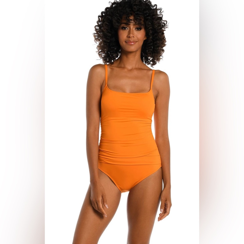 La Blanca Orange One-Piece Tank Swimsuit